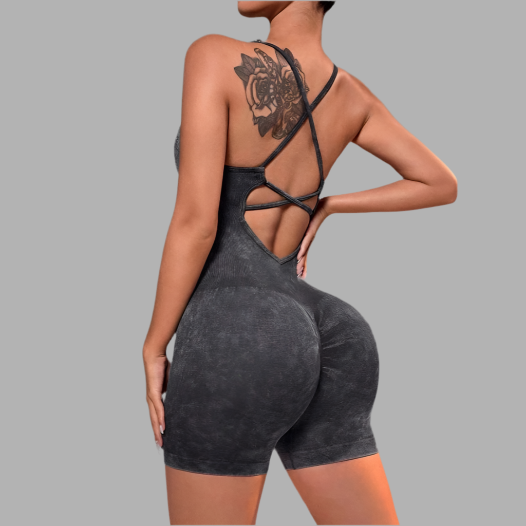Women's Seamless Yoga Bodysuit for Perfect Back and Peach Hip, Stretchy High Waist Fitness Apparel