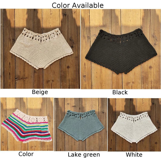Swimwear Womens Shorts Beach Bikini Bottoms Breathable Casual Comfortable Crochet Lounge Shorts Relaxed Swim Shorts