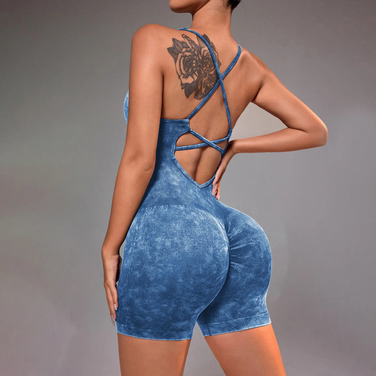 Women's Seamless Yoga Bodysuit for Perfect Back and Peach Hip, Stretchy High Waist Fitness Apparel
