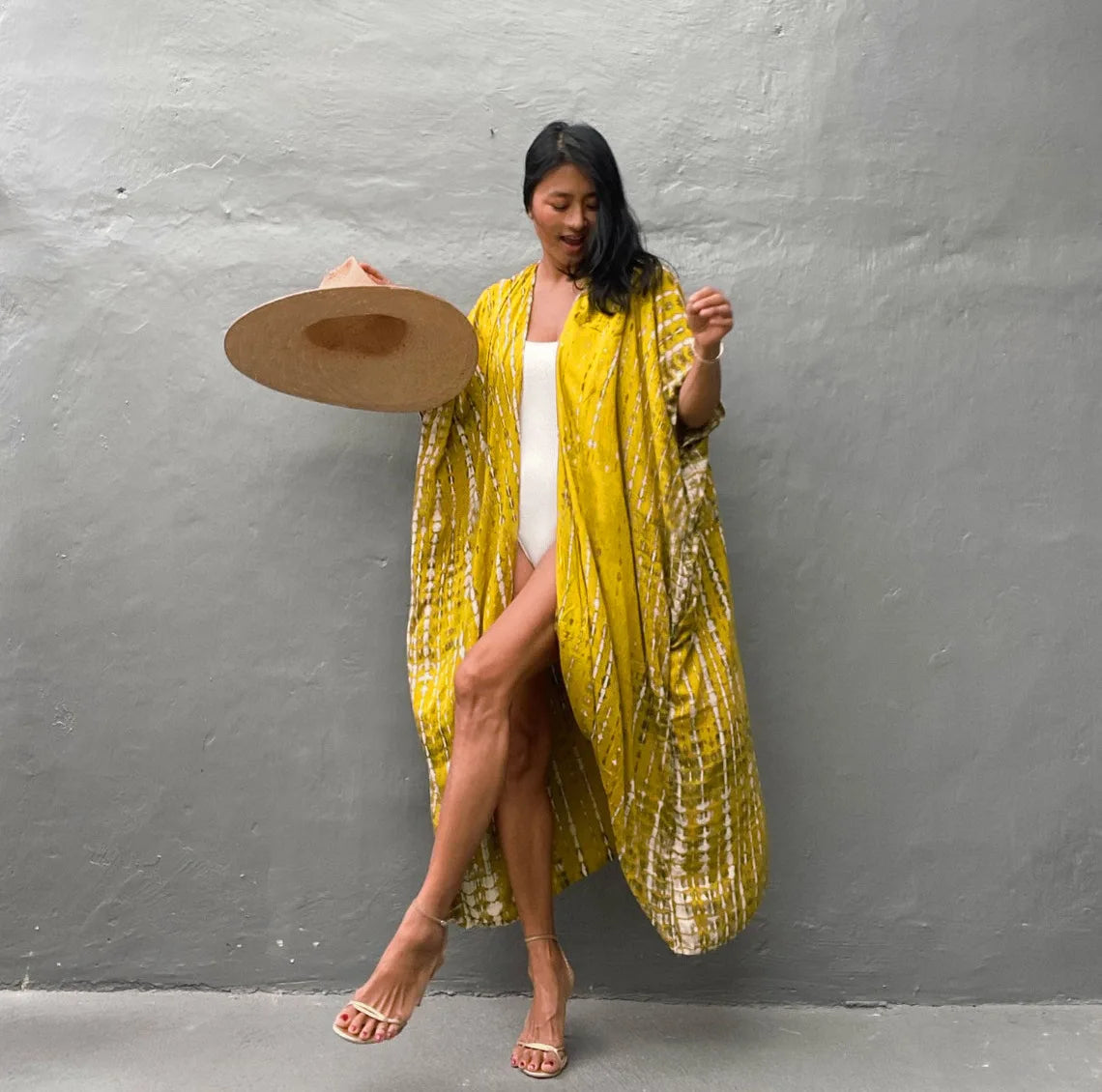 Summer Beach Cover Ups Vintage Printed Belted Kimono Swimwear Long Cardigan Casual Loose Beachwear Outfits Swimsuit Covers Robe