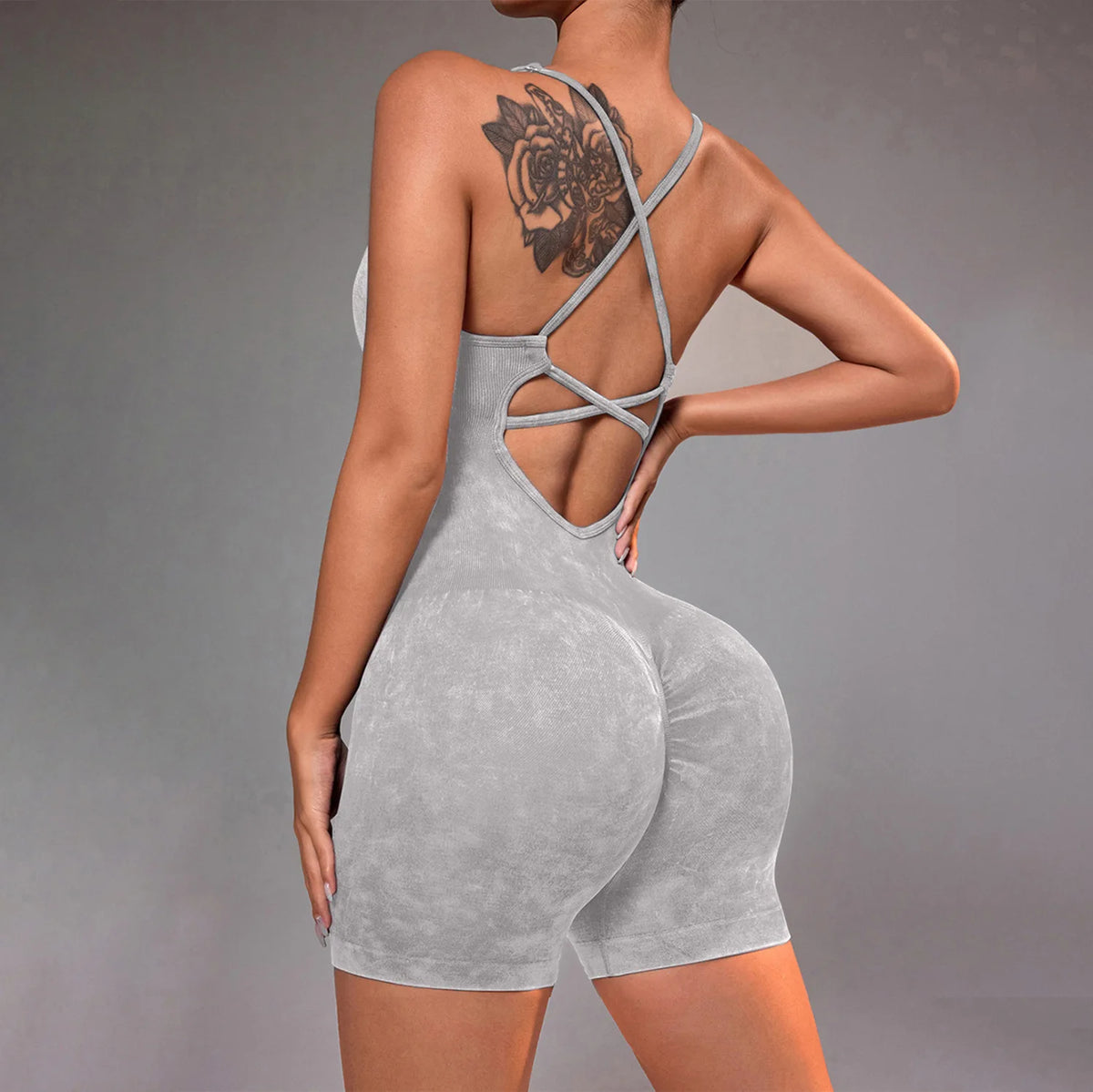Women's Seamless Yoga Bodysuit for Perfect Back and Peach Hip, Stretchy High Waist Fitness Apparel