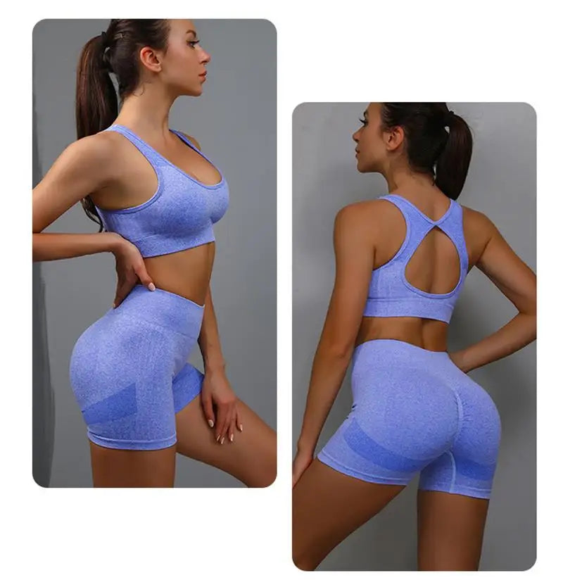 Summer sleeveless peach-shaped yoga suit set for women's running exercise and fitness training, a two-piece set