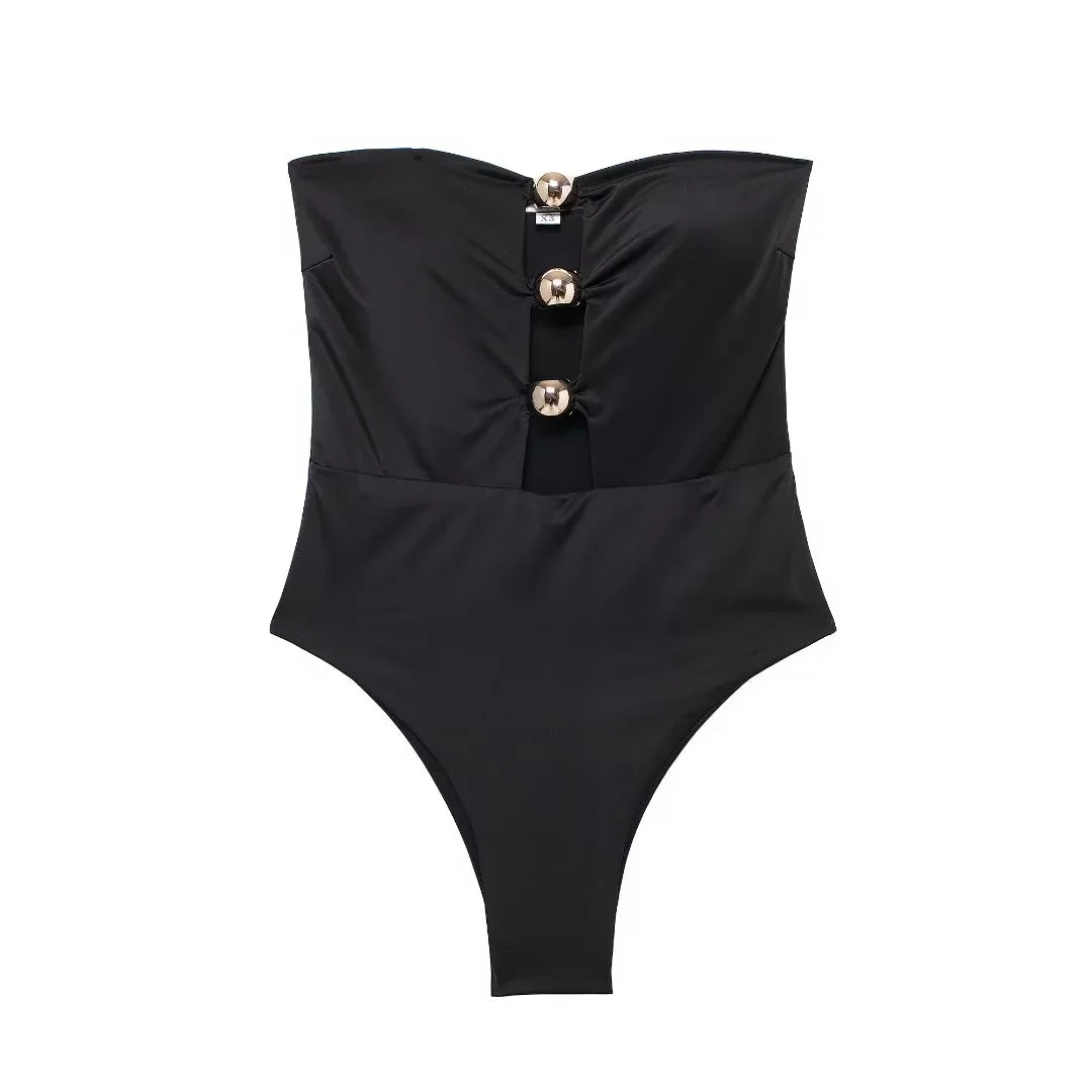 HXAO Sexy Women's Body Off Shoulder White Body Woman Cut Out Black Bodysuit Women Summer One Pieces Backless Bodycon Swimwear